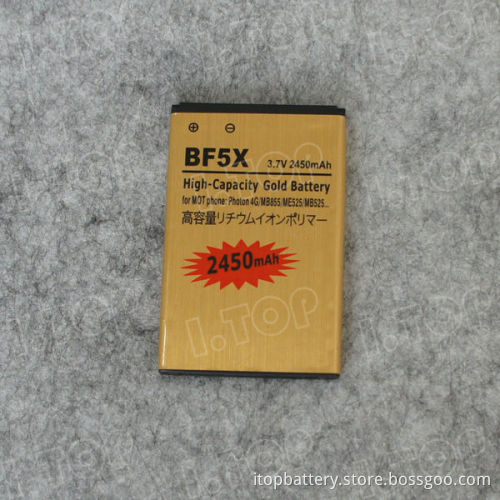 2450mAh Gold Business Battery For Motorola Defy MB525 ME525 MB855,BF5X